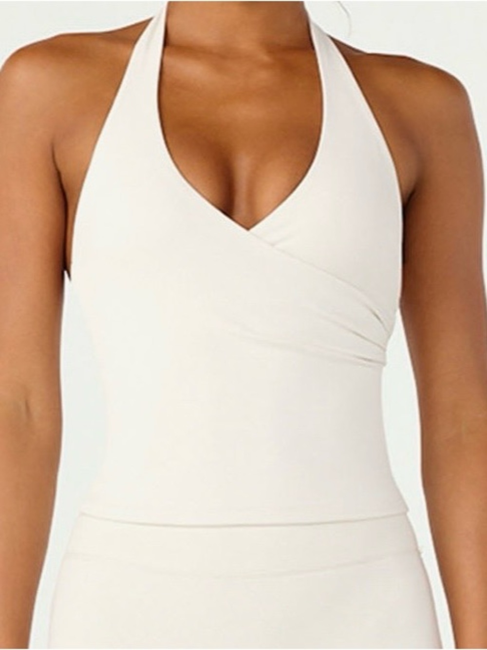 CSB Cream Wrap V-Neck Tank Top